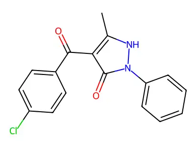 4-((4-Chlorophenyl)(hydroxy)methylene)-3-methyl-1-phenyl-1H-pyrazol-5(4H)-one structure