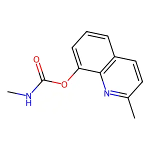 Carbamic acid, methyl-, (2-methyl-8-quinolyl) ester structure