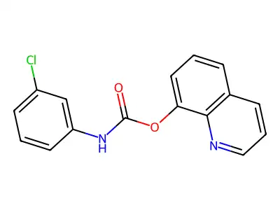 8-Quinolyl N-(3-chlorophenyl)carbamate structure