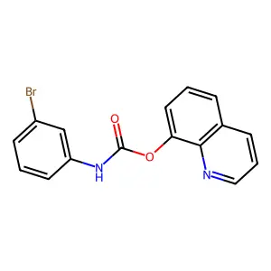 Quinolin-8-yl (3-bromophenyl)carbamate structure