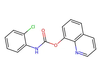 8-Quinolyl N-(2-chlorophenyl)carbamate structure