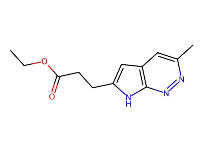 ethyl 3-(3-methyl-7H-pyrrolo[2,3-c]pyridazin-6-yl)propanoate structure