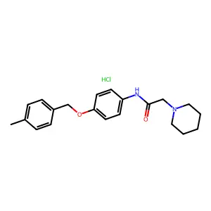 1-Piperidineacetanilide, 4'-((p-methylbenzyl)oxy)-, monohydrochloride structure