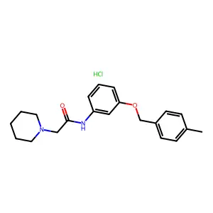 1-Piperidineacetanilide, 3'-((p-methylbenzyl)oxy)-, monohydrochloride structure