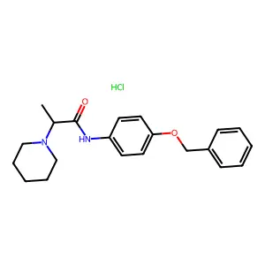 1-Piperidineacetanilide, 4'-(benzyloxy)-alpha-methyl-, monohydrochloride structure