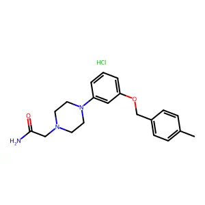 1-Piperazineacetanilide, 3'-((p-methylbenzyl)oxy)-, monohydrochloride structure