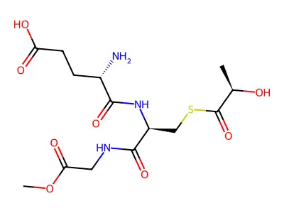 Glutathione glycylmethyl ester structure