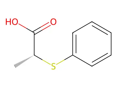 2-(苯硫基)丙酸 structure
