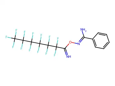N-[(2,2,3,3,4,4,5,5,6,6,7,7,7-Tridecafluoroheptanimidoyl)oxy]benzenecarboximidamide structure