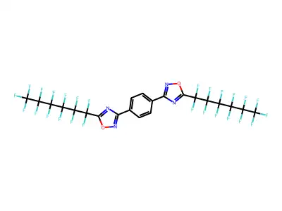 3,3'-(1,4-Phenylene)bis[5-(tridecafluorohexyl)-1,2,4-oxadiazole] structure