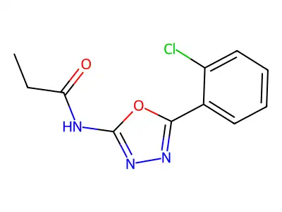 N-[5-(2-chlorophenyl)-1,3,4-oxadiazol-2-yl]propanamide structure
