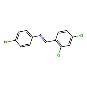 4-Bromo-N-(2,4-dichlorobenzylidene)aniline structure