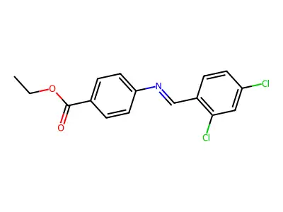 Ethyl 4-(2,4-dichlorobenzylideneamino)benzoate structure