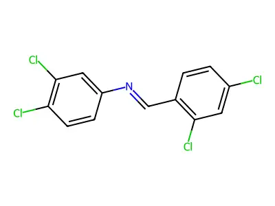 3,4-Dichloro-N-(2,4-dichlorobenzylidene)aniline structure