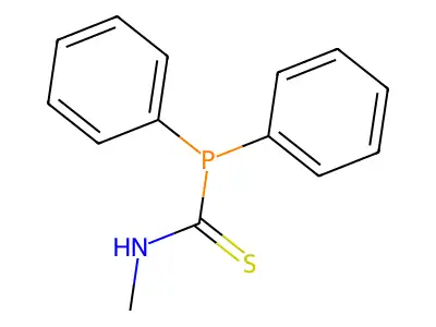 1-diphenylphosphanyl-N-methylmethanethioamide structure