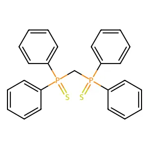 Diphenylphosphinothioylmethyl-diphenyl-sulfanylidene-lambda5-phosphane structure