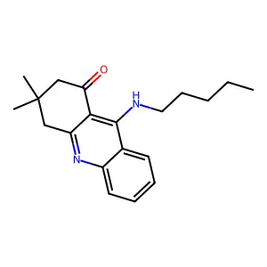 3,3-Dimethyl-9-(pentylamino)-2,4-dihydroacridin-1-one structure