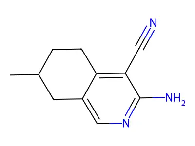 3-Amino-7-methyl-5,6,7,8-tetrahydroisoquinoline-4-carbonitrile structure