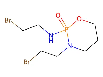 3-(2-Bromoethyl)-2-((2-bromoethyl)amino)-1,3,2lambda~5~-oxazaphosphinan-2-one structure