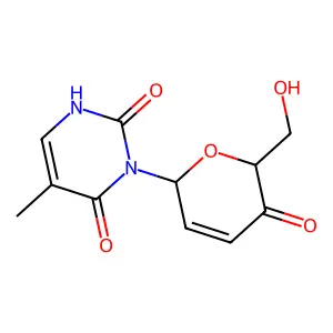 3-(3-Deoxyhex-2-enopyranosyl-4-ulose)thymine structure