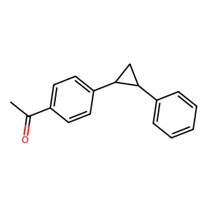1-[4-[(1R,2R)-2-phenylcyclopropyl]phenyl]ethanone structure