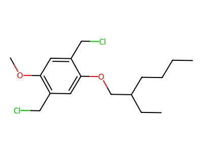 2,5-Bis(chloromethyl)-1-methoxy-4-(2-ethylhexyloxy)benzene structure