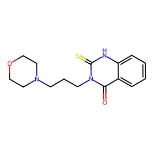 3-[3-(Morpholin-4-yl)propyl]-2-sulfanyl-3,4-dihydroquinazolin-4-one structure