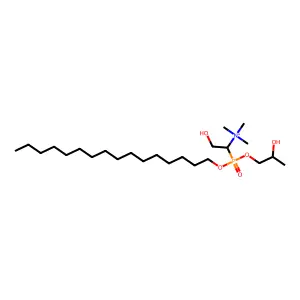 1-O-Hexadecyl-2-hydroxypropane-3-phosphonocholine structure