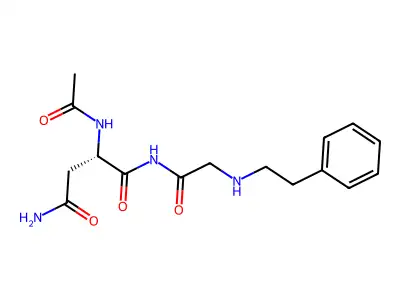 N-乙酰天冬酰胺酰甘氨酰-(N-苯乙基)酰胺 structure