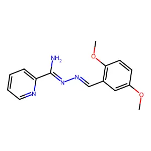 N'-[(2,5-dimethoxyphenyl)methylideneamino]pyridine-2-carboximidamide structure