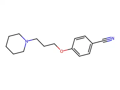 4-(3-piperidin-1-ylpropoxy)benzonitrile structure