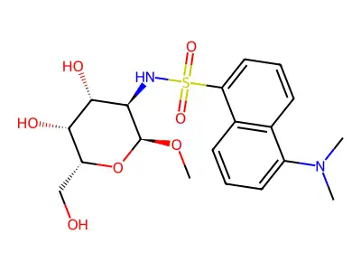 Methyl-N-dansylgalactosaminide structure