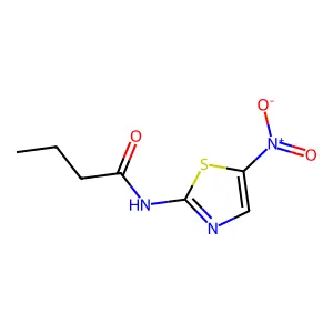 N-(5-nitro-1,3-thiazol-2-yl)butanamide structure