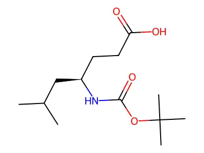 (R)-4-(Boc-amino)-6-methylheptanoic acid structure