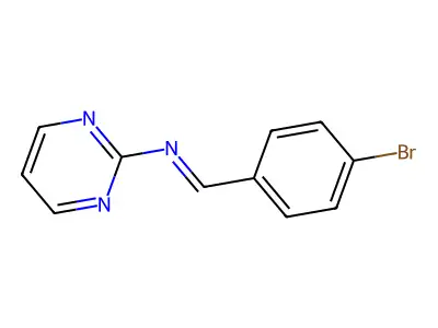 1-(4-bromophenyl)-N-pyrimidin-2-ylmethanimine structure