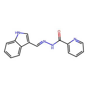 Picolinic acid (3-indolylmethylene)-hydrazide structure
