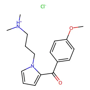 Ketone, 1-(3-(dimethylamino)propyl)pyrrol-2-yl p-methoxyphenyl, hydrochloride structure