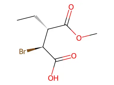 Butanedioic acid, 2-bromo-3-ethyl-, 4-methyl ester, [S-(R*,S*)]-(9CI) structure