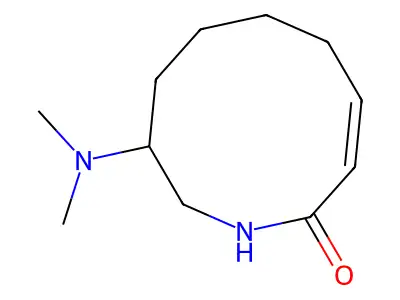 (8Z)-3-(dimethylamino)-2,3,4,5,6,7-hexahydro-1H-azecin-10-one structure