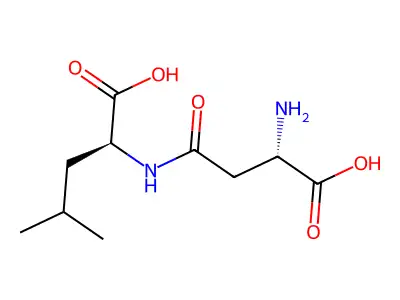 L-beta-aspartyl-L-leucine structure