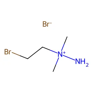 N,N-dimethyl-(2-bromoethyl)hydrazinium structure