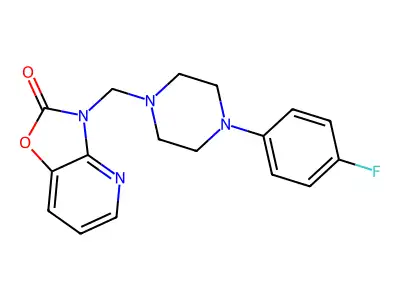 Oxazolo(4,5-b)pyridin-2(3H)-one, 3-((4-(4-fluorophenyl)-1-piperazinyl)methyl)- structure