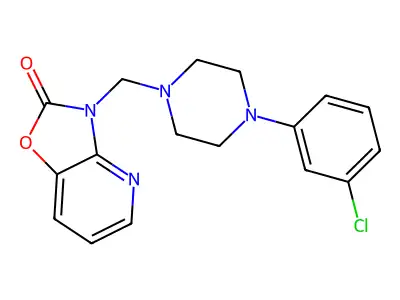 Oxazolo(4,5-b)pyridin-2(3H)-one, 3-((4-(3-chlorophenyl)-1-piperazinyl)methyl)- structure