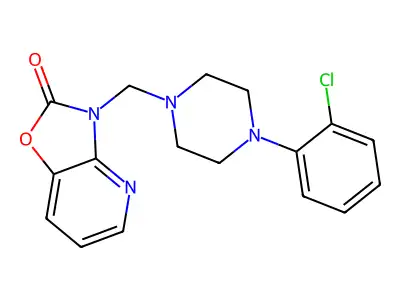 Oxazolo(4,5-b)pyridin-2(3H)-one, 3-((4-(2-chlorophenyl)-1-piperazinyl)methyl)- structure
