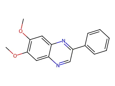 6,7-二甲氧基-3-苯基喹喔啉 structure