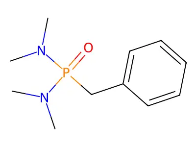 Phosphonic diamide, N,N,N',N'-tetramethyl-P-(phenylmethyl)- structure