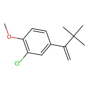 Benzene, 2-chloro-4-(2,2-dimethyl-1-methylenepropyl)-1-methoxy- structure