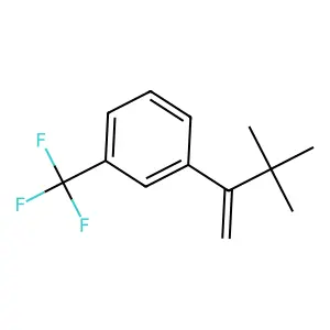 Benzene, 1-(2,2-dimethyl-1-methylenepropyl)-3-(trifluoromethyl)- structure