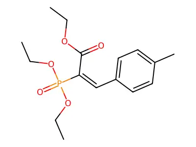 2-Propenoic acid,2-(diethoxyphosphinyl)-3-(4-methylphenyl)-, ethyl ester structure
