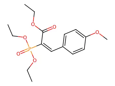 Ethyl 2-diethoxyphosphoryl-3-(4-methoxyphenyl)prop-2-enoate structure